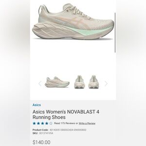 New in box ASICS Novablast 4 women’s running shoe